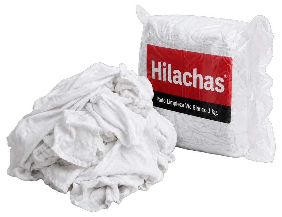 Trapo jersey reciclado blanco Hilachas