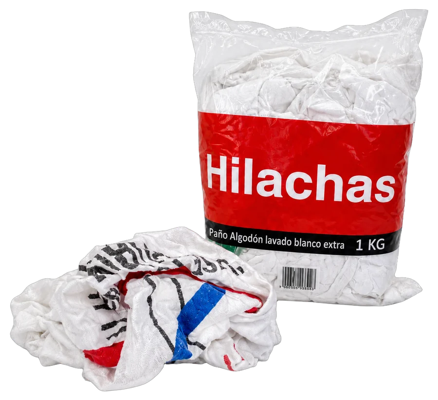 Trapo jersey reciclado mixto blanco Hilachas