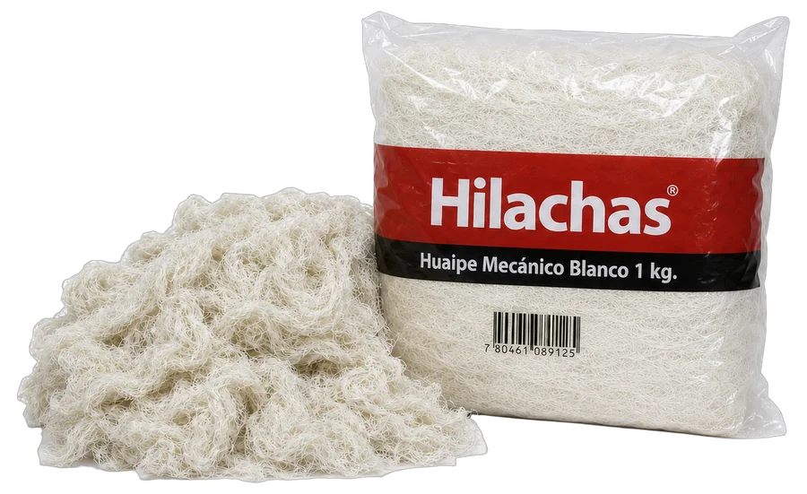 Huaipe mecánico blanco Hilachas